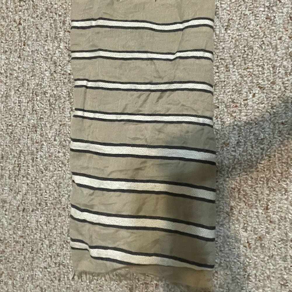 Tan striped scarf